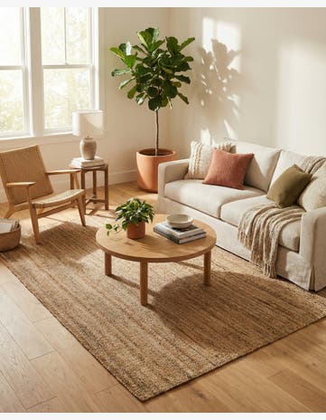 Natural Handmade Braided Jute Rug