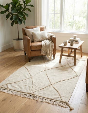 3' 6 x 4' 10 Hand Knotted Moroccan Wool Rug