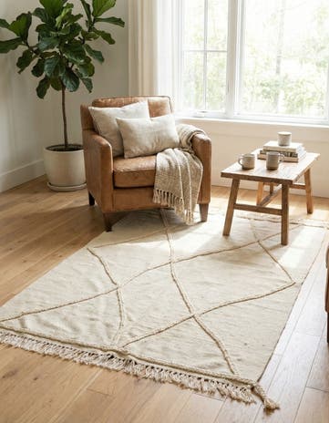 3' 6 x 4' 10 Hand Knotted Moroccan Wool Rug
