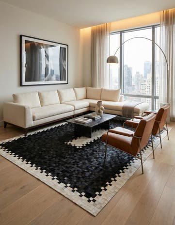 8' 1 x 9' 11 Cowhide Stocks Rug