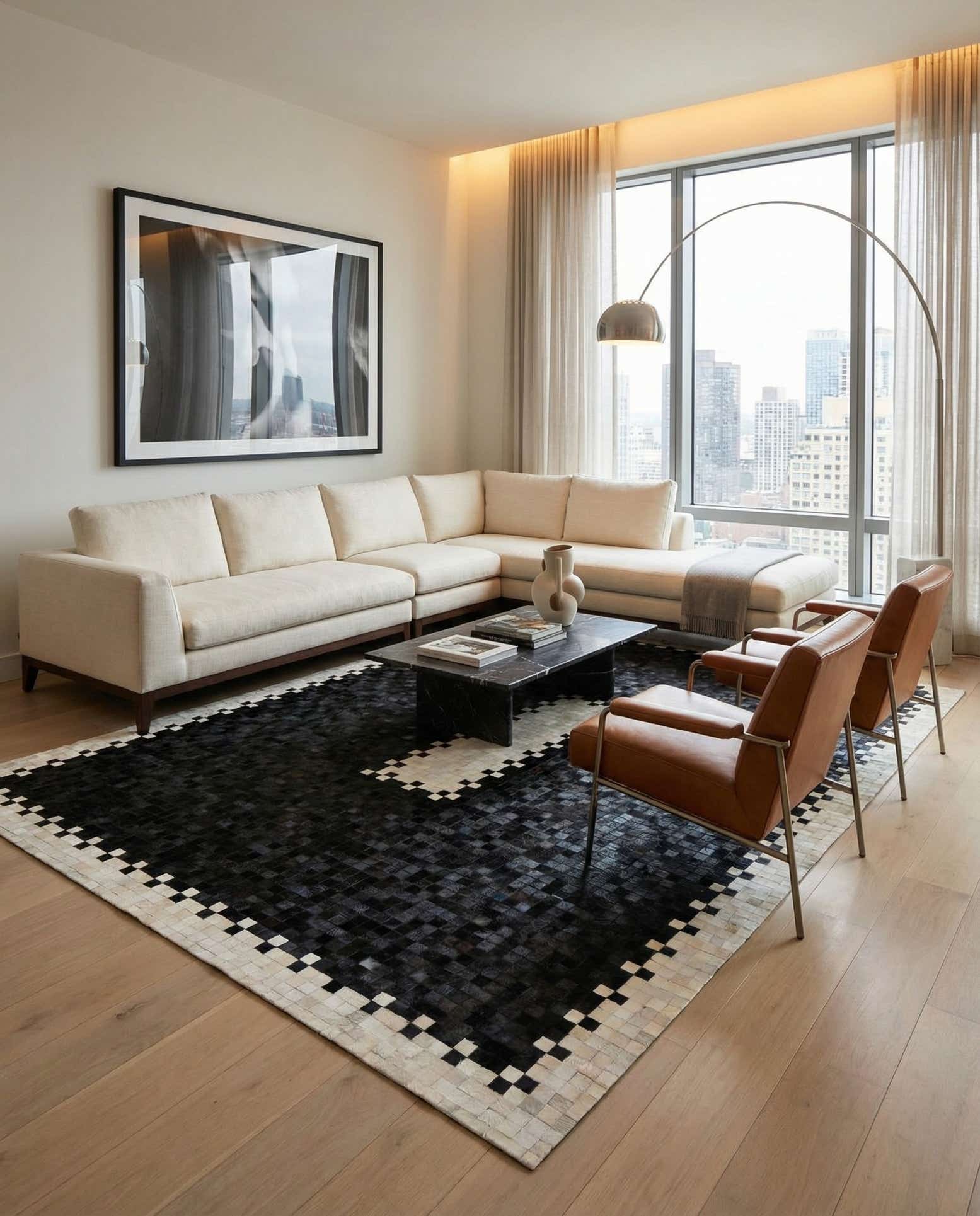 8' 1 x 9' 11 Cowhide Stocks Rug