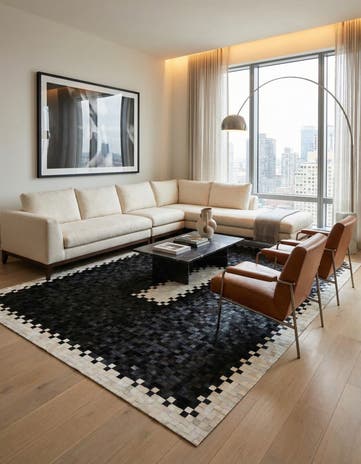 8' 1 x 9' 11 Cowhide Stocks Rug