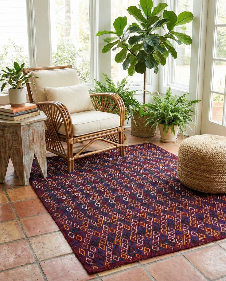Detail image of 5' 4 x 6' 5 Hand Knotted Balouch Wool Rug