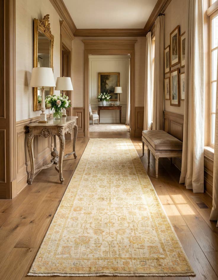 Detail image of 4' 7 x 14' 8 Kaizar Wool Runner Rug