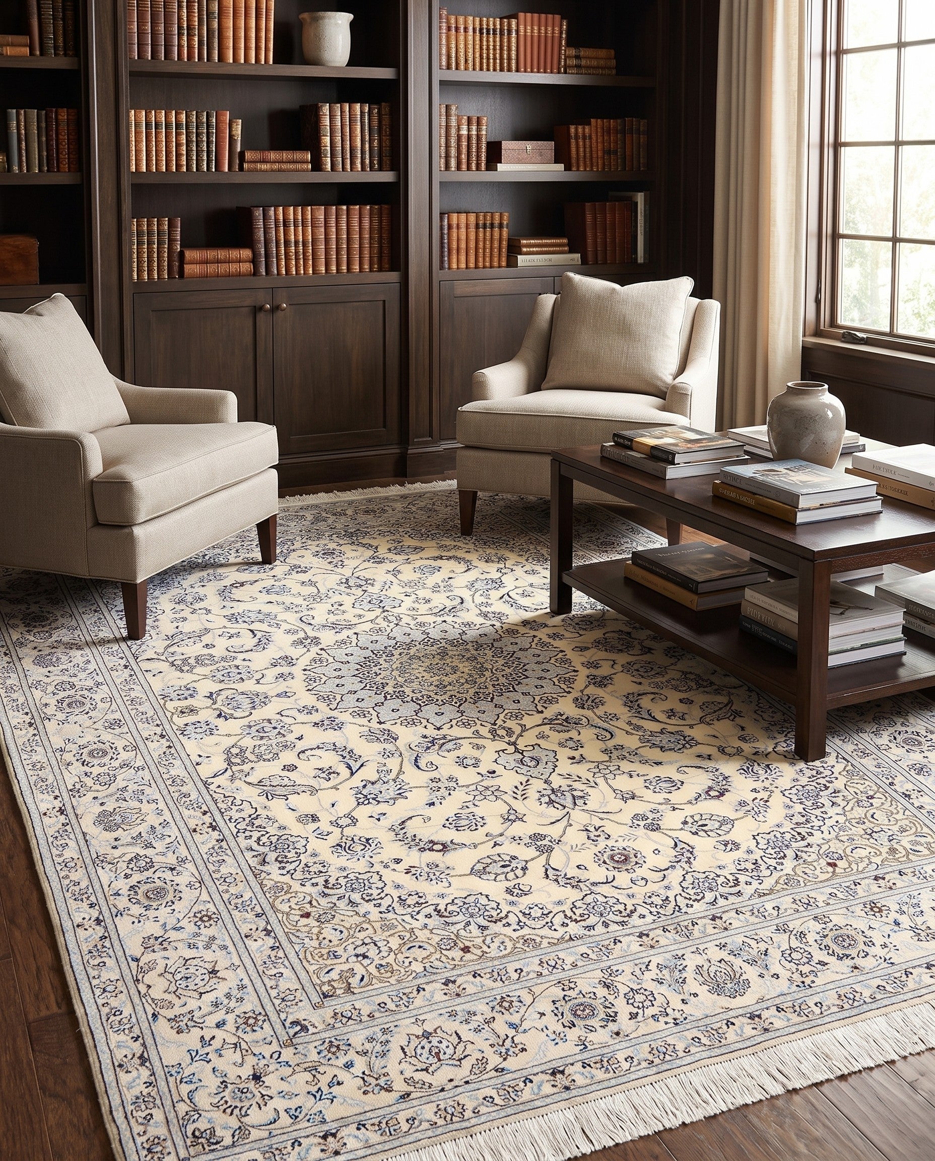 6' 8 x 9' 8 Nain Wool Rug