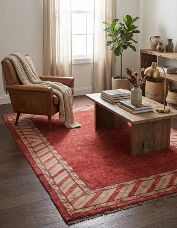4' 3 x 6' Hand Knotted Peshawar Ziegler Rug