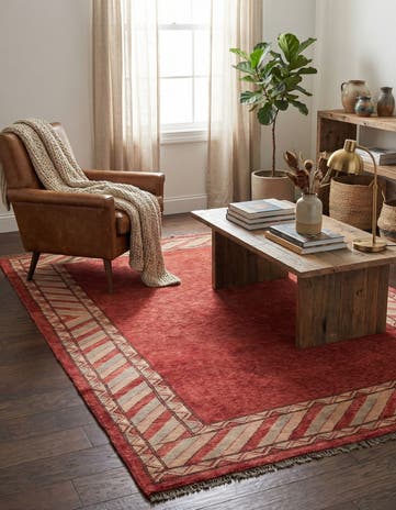 4' 3 x 6' Hand Knotted Peshawar Ziegler Rug