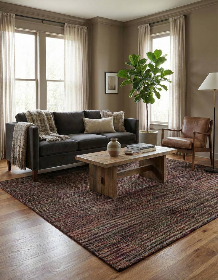 Detail image of 5' 6 x 8'  Hand Knotted Darya Wool Rug