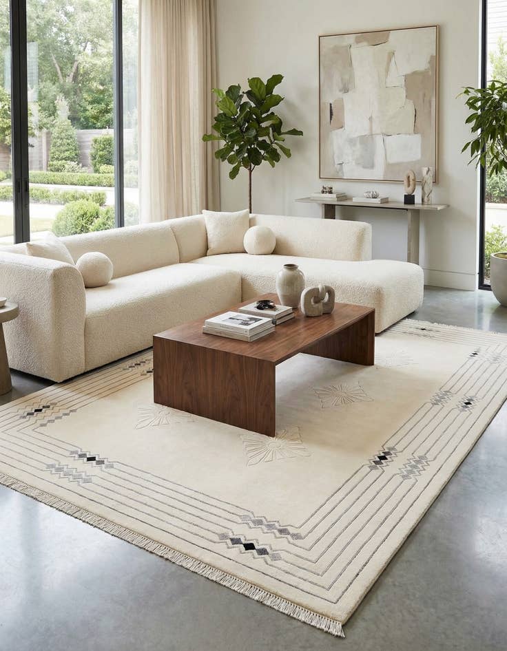 Detail image of  6' 8 x 9' 11  Hand Knotted Darya Rug