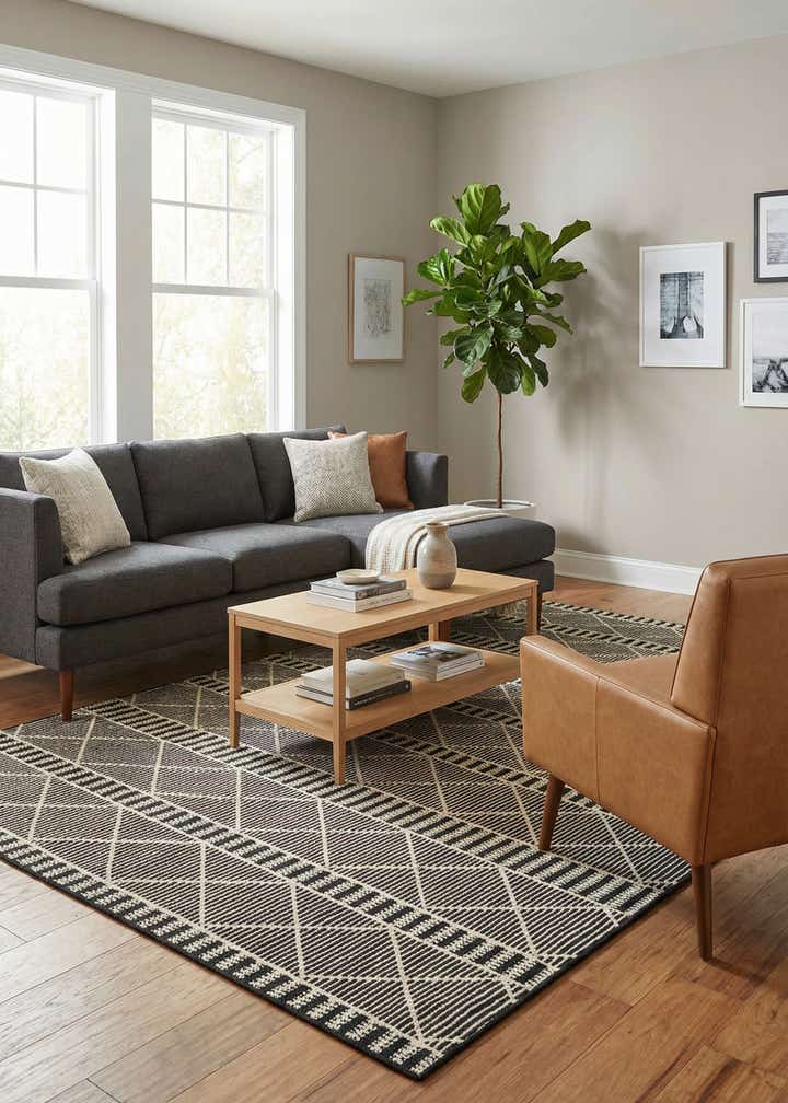 7' 10 x 11' Easy-Clean Trellis Indoor / Outdoor Rug