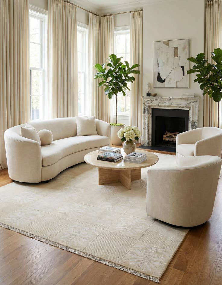 Detail image of  7' 11 x 10' 1  Hand Knotted Darya Wool Rug