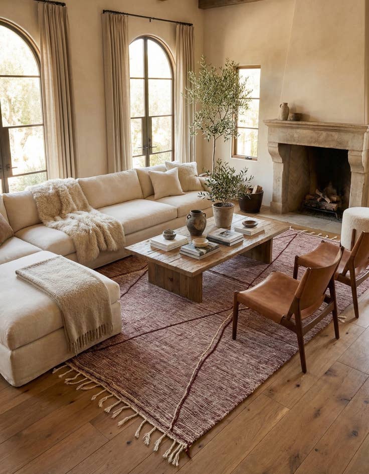 Detail image of 9' 10 x 13' 4  Hand Knotted Moroccan Wool Rug