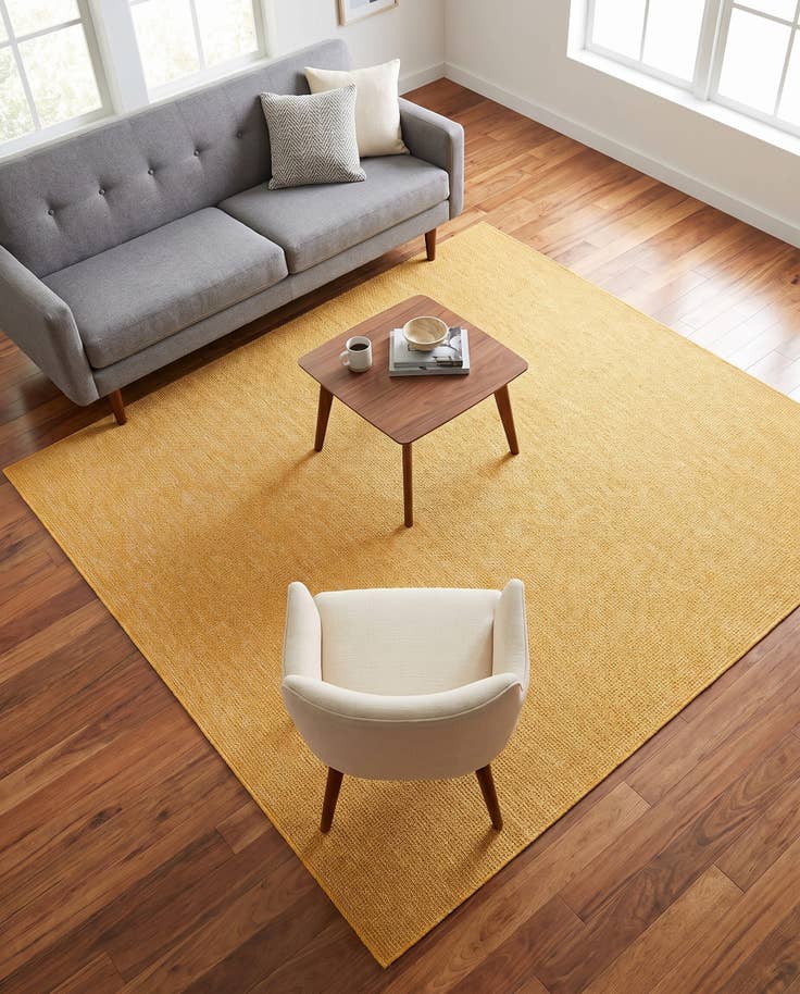 Detail image of 7' 10 x 7' 10 Easy-Clean Solid Indoor / Outdoor Square Rug