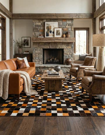 5' 2 x 8' Cowhide - Patchwork Rug