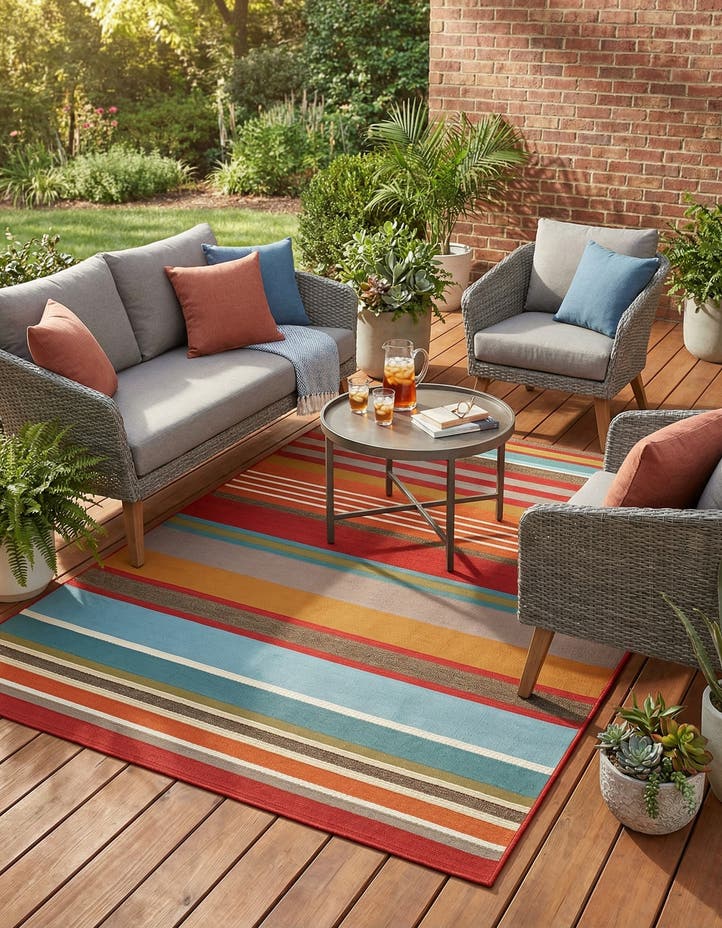 4' x 6' Easy-Clean Modern Indoor / Outdoor...