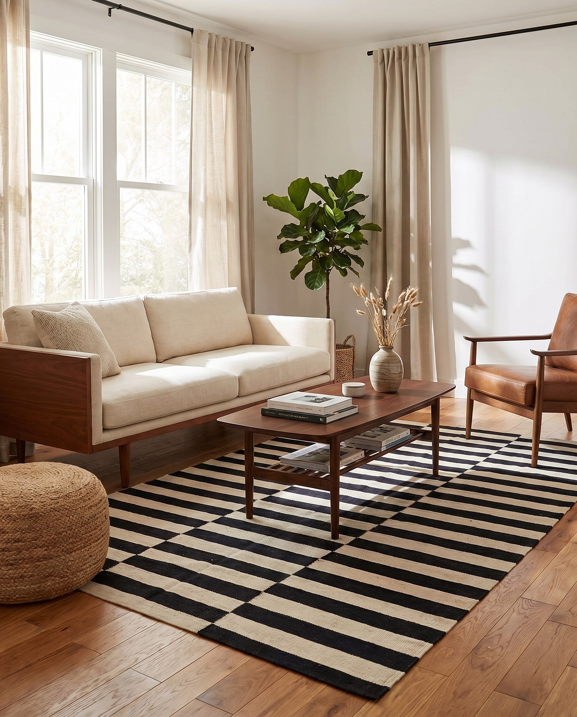 4' 2 x 6' Hand Woven Kilim Modern Wool Rug