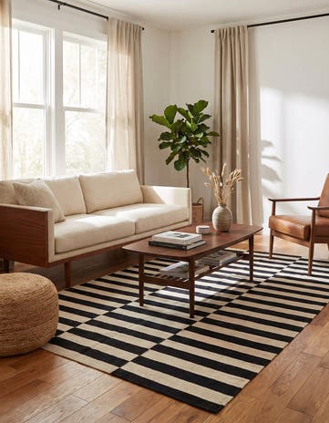 4' 2 x 6' Hand Woven Kilim Modern Wool Rug