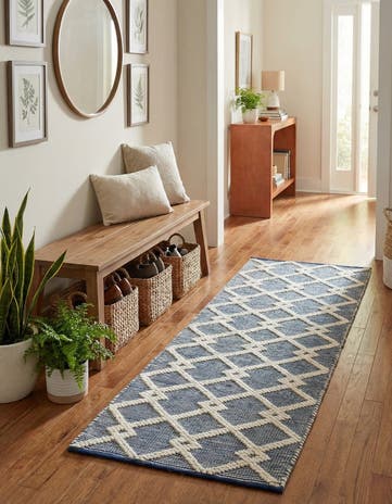 Blueberry Hand Knotted Jill Zarin Dorset Runner Rug