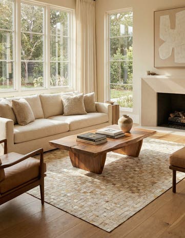 5' 3 x 7' 5 Cowhide Stocks Rug