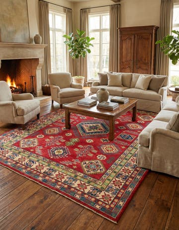 6' 9 x 10' 1 Hand Knotted Kazak Rug