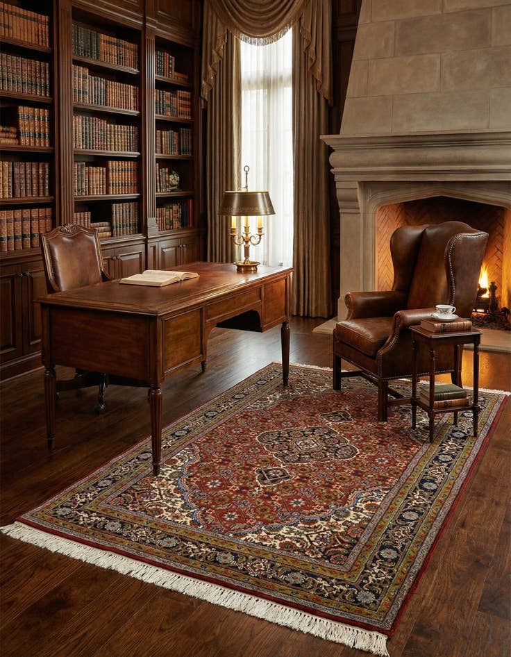 Detail image of 3' 10 x 6' 1  Hand Knotted Bidjar Wool Rug