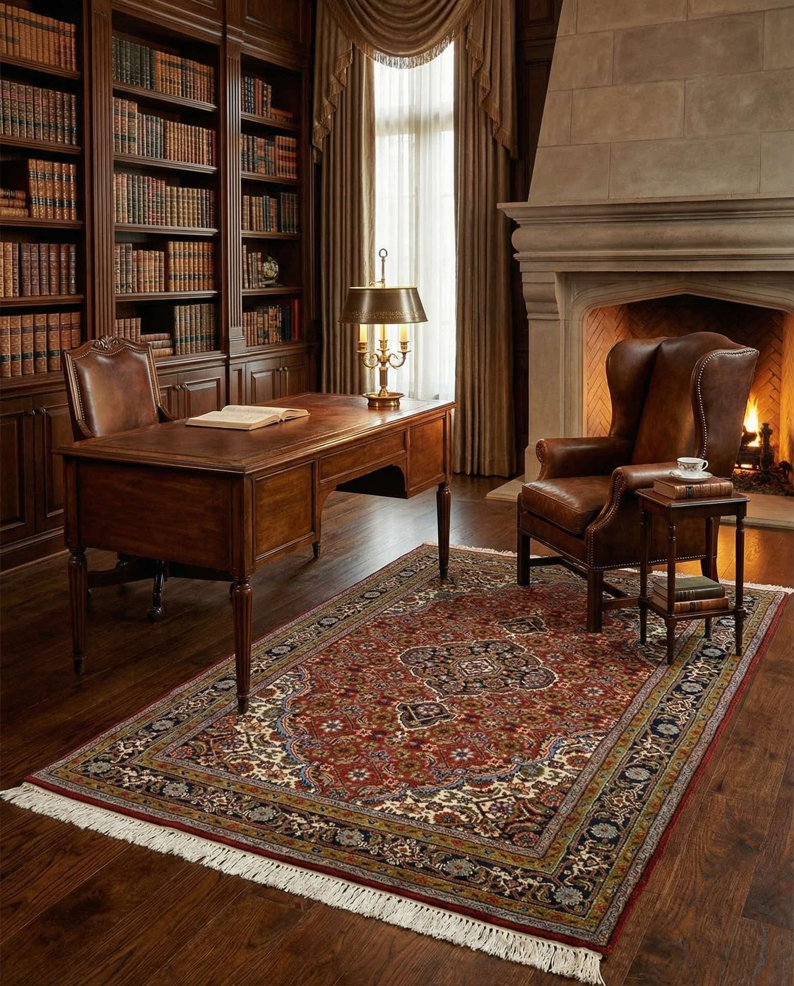 3' 10 x 6' 1 Hand Knotted Bidjar Wool Rug