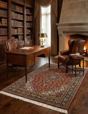 3' 10 x 6' 1 Hand Knotted Bidjar Wool Rug