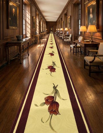 Cream Reproduction Gabbeh Runner Rug