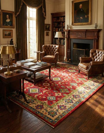 6' x 9' 1 Hand Knotted Kazak Rug