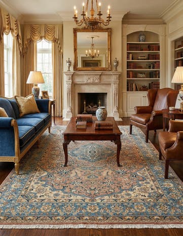 7' 5 x 10' 10 Kashan Wool Rug