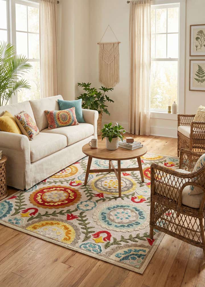 6' x 9' Easy-Clean Casablanca Indoor / Outdoor Rug