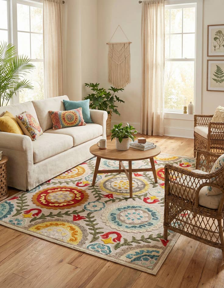 Detail image of 6' x 9' Easy-Clean Casablanca Indoor / Outdoor Rug