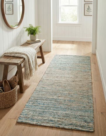 2' 2 x 6' 1 Hand Woven Chenille Jute Runner Rug