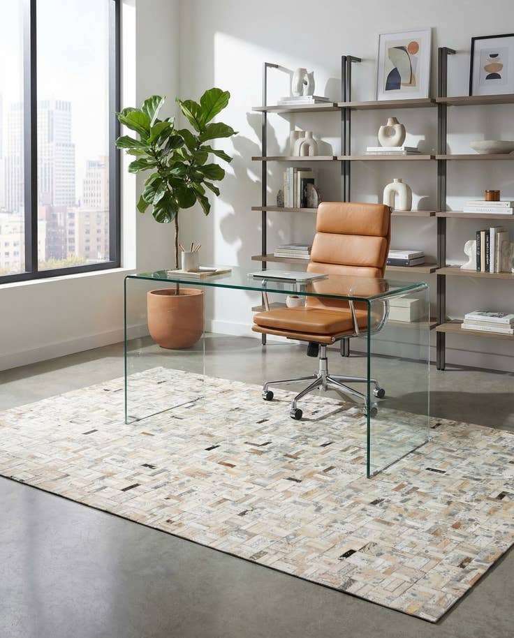 Detail image of 5' x 8' 1 Cowhide Stocks Rug