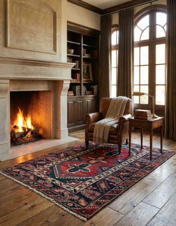 4' 2 x 6' 9 Hand Knotted Anatolian Wool Rug