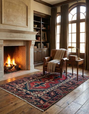 4' 2 x 6' 9 Hand Knotted Anatolian Wool Rug