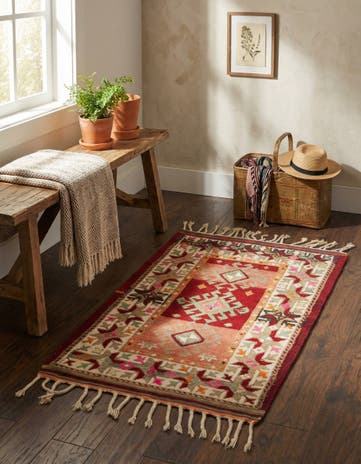 2' 3 x 3' 10 Hand Knotted Anatolian Wool Rug