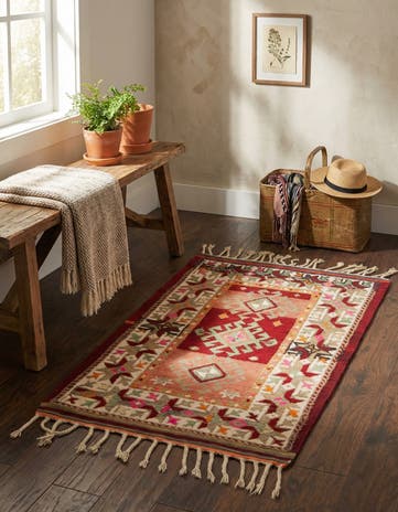 2' 3 x 3' 10 Hand Knotted Anatolian Wool Rug