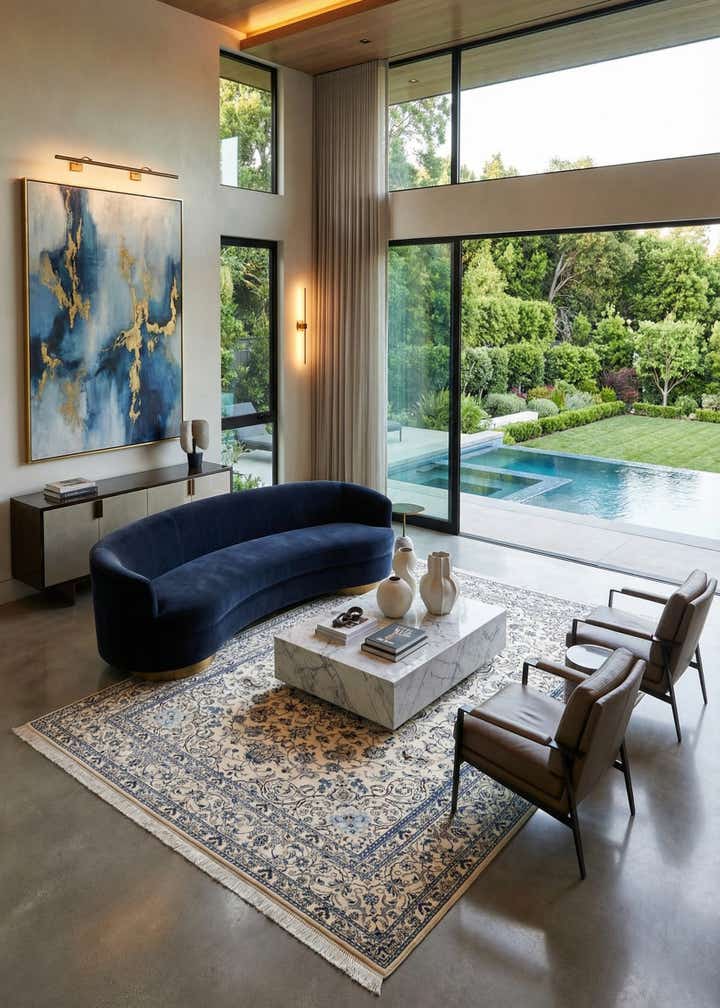 6' 11 x 10' 1 Hand Knotted Nain Rug