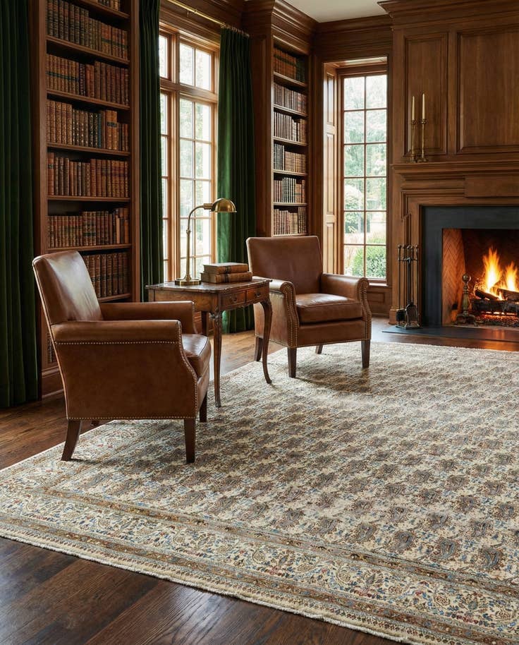 Detail image of 7' 10 x 11' Hand Knotted Mood Persian Wool Rug