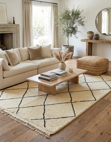 6' 5 x 9' 5 Hand Knotted Moroccan Wool Rug