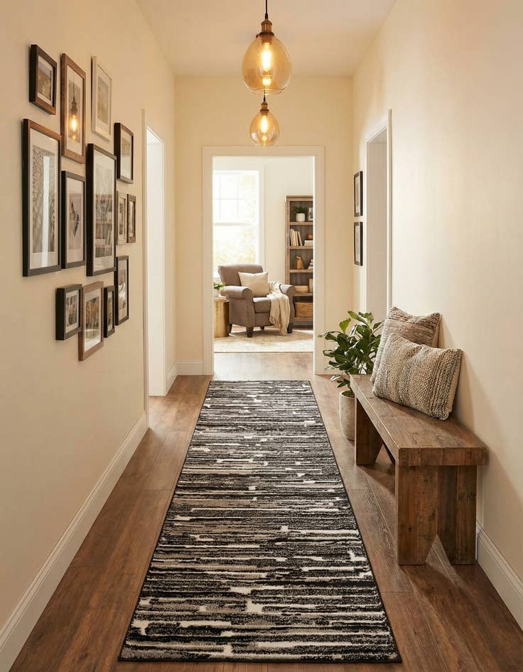 Detail image of 2' 7 x 10' Sepia Runner Rug