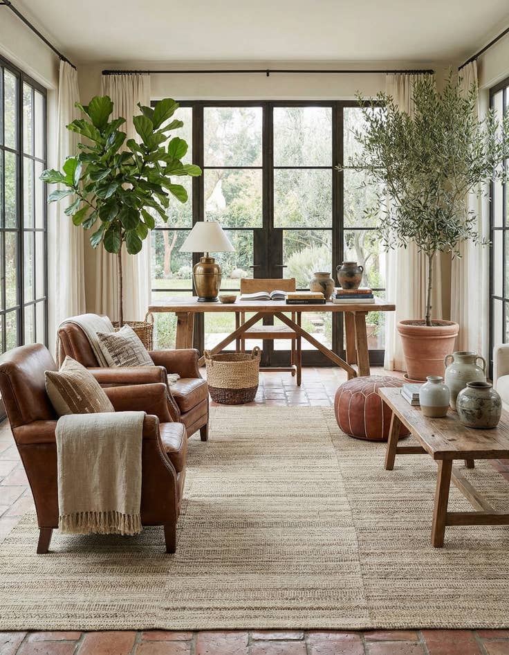 Detail image of 7' 10 x 10'  Hand Knotted Marok Kilim Rug