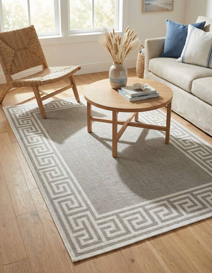 Detail image of 4' x 6'  Washable Coastal Indoor / Outdoor Rug