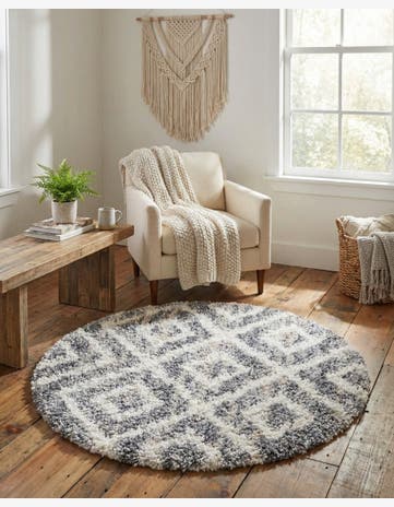 5' x 5' Lagom Shag Round Rug