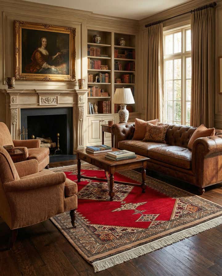 4' 3 x 6' 1 Hand Knotted Bokhara Wool Rug