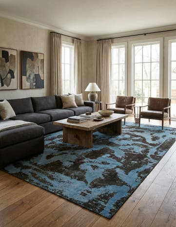 5' 9 x 9' 6 Hand Knotted Ultra Vintage Persian Wool Rug