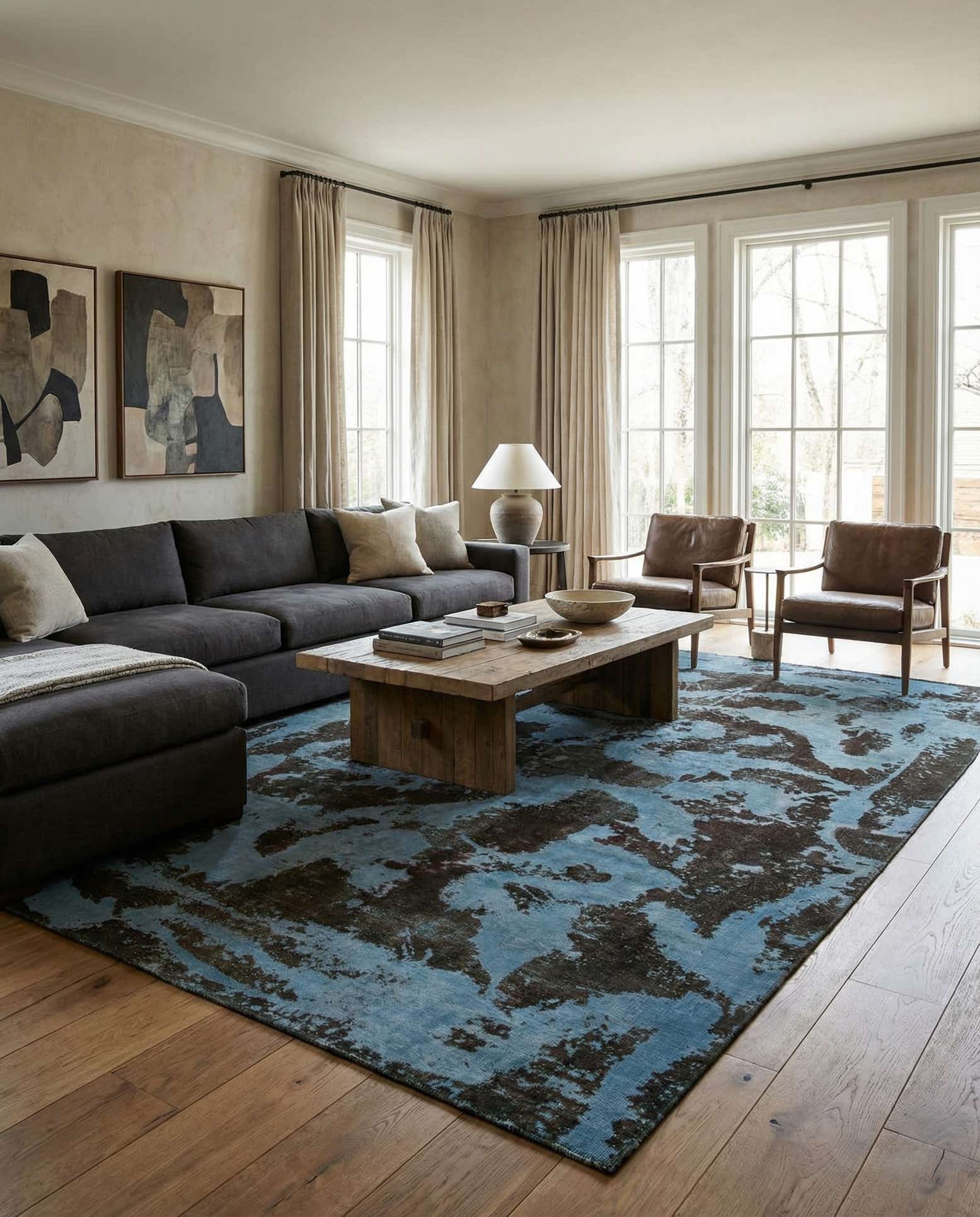 5' 9 x 9' 6 Hand Knotted Ultra Vintage Persian Wool Rug
