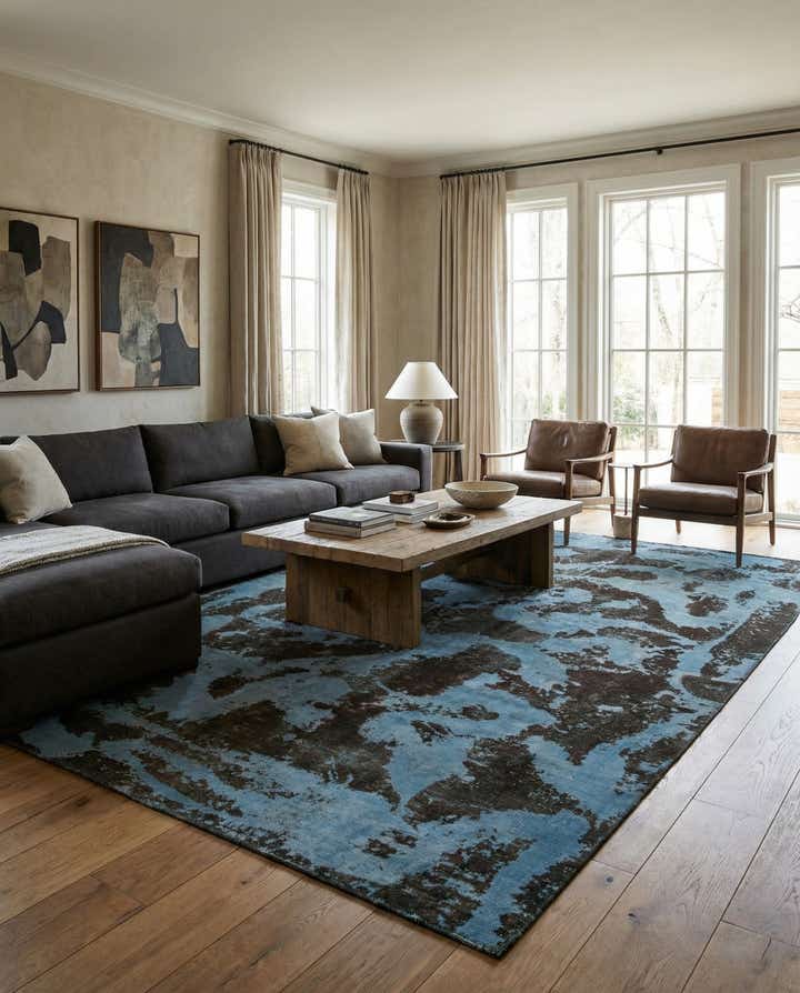 5' 9 x 9' 6 Hand Knotted Ultra Vintage Persian Wool Rug