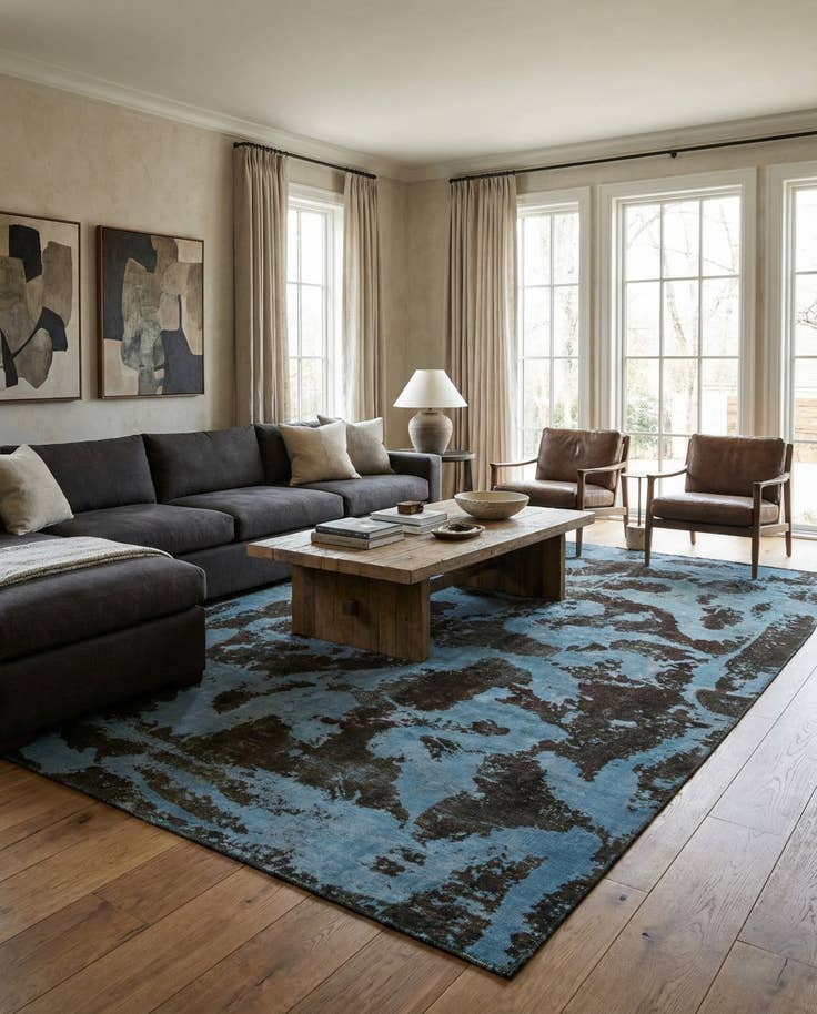 Detail image of 5' 9 x 9' 6 Hand Knotted Ultra Vintage Persian Wool Rug